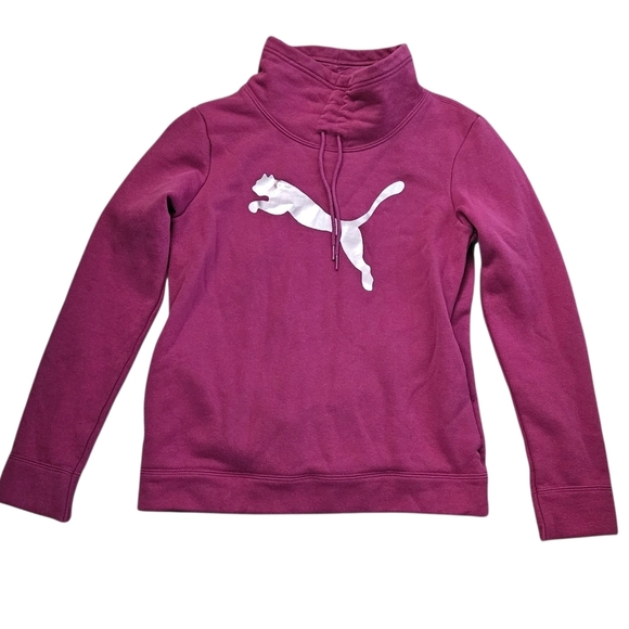 Puma Cinch Up Cat Fleece Lined Logo Sweatshirt Women S - Picture 1 of 3